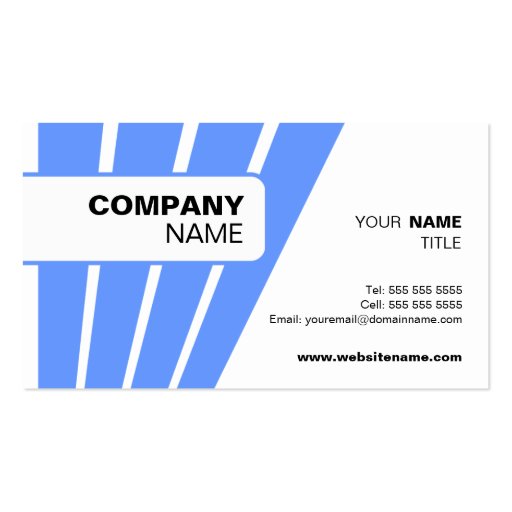 Modern and Bold Blue Business Cards (front side)