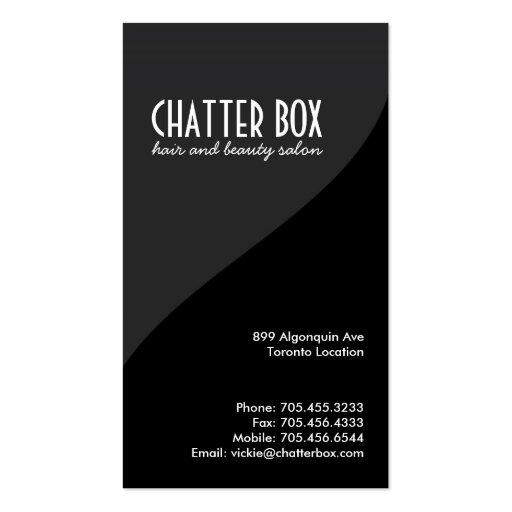 Modern and Bold Business Card (back side)