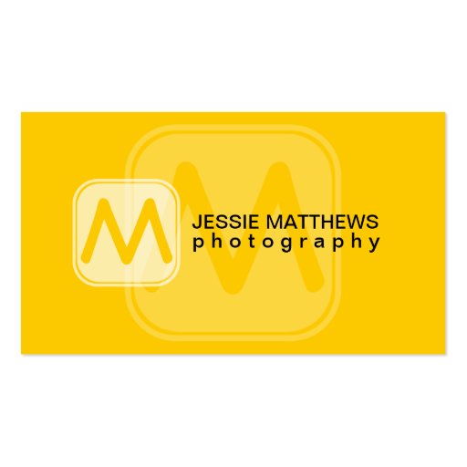 Modern and Bold Monogram Business Cards