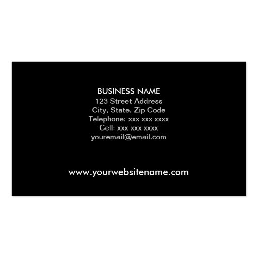 Modern and Elegant Monogram Business Card Template (back side)