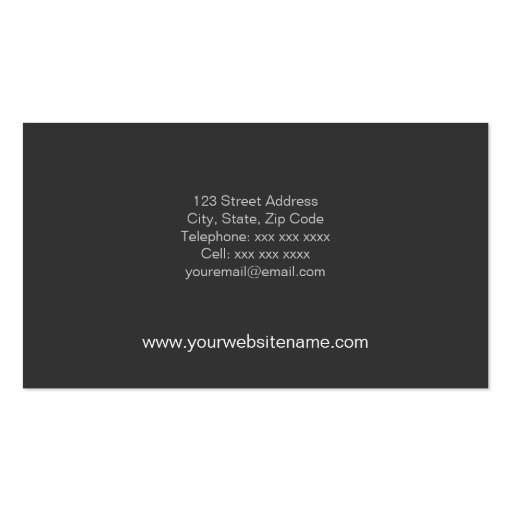 Modern and Elegant Monogram Business Card Template (back side)