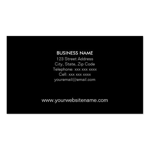 Modern and Elegant Monogram Business Cards (back side)