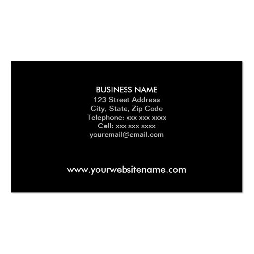 Modern and Elegant Monogram Business Cards (back side)