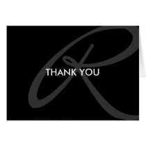Modern and Elegant Monogram Thank You cards
