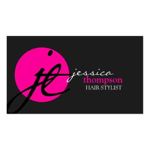 Modern and Elegant Stylist Business Card (front side)