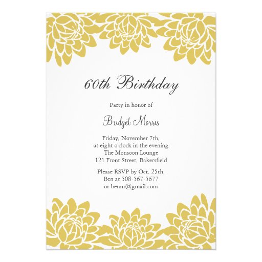 Modern and Floral Birthday Party Invitation
