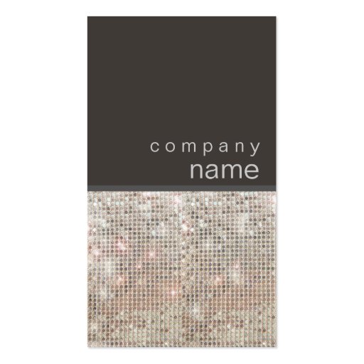 Modern and Hip FAUX Sequin Business Card (front side)