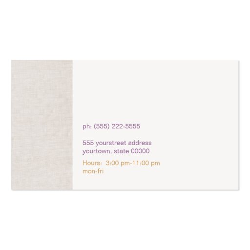 Modern and Hip Gold FAUX Sequin Appointment Card Business Card (back side)