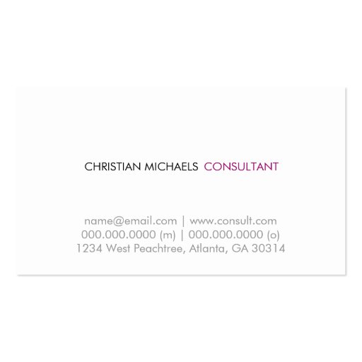 Modern and Minimal Business Card (back side)
