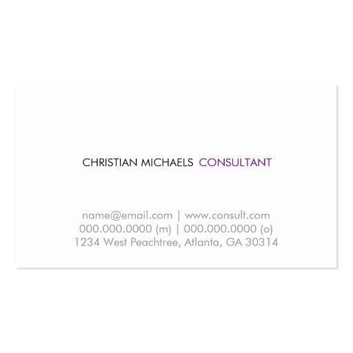 Modern and Minimal Business Card (back side)