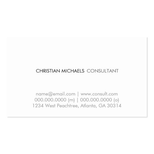 Modern and Minimal Business Card (back side)