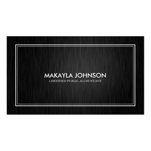 Modern and Minimal Certified Accountant Business Card (front side)
