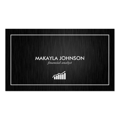 Modern and Minimal Financial Analyst Business Card Templates (front side)