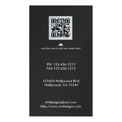 Modern and Minimal perforated leather Professional Business Card Template (back side)