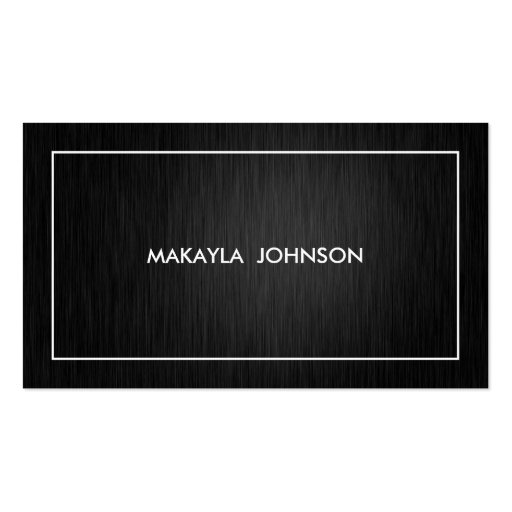 Modern and Minimal Professional Black and Gold Business Card (front side)