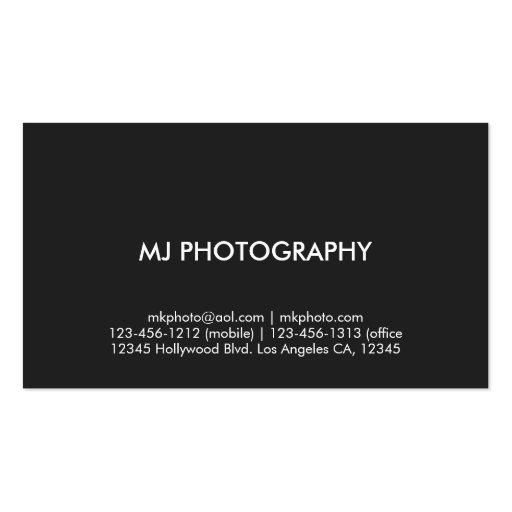 Modern and Minimal Professional Black Leather Business Cards (back side)