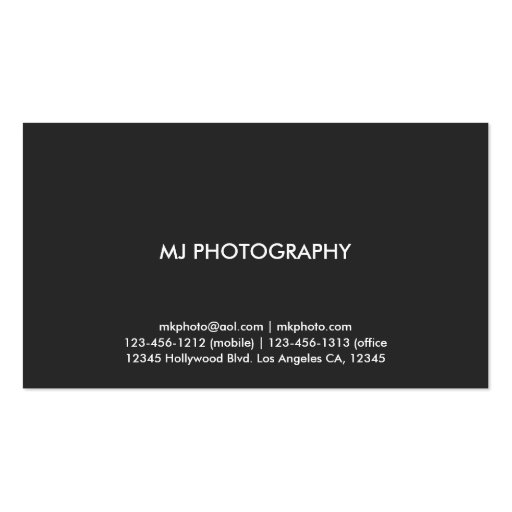 Modern and Minimal Professional Business Cards (back side)