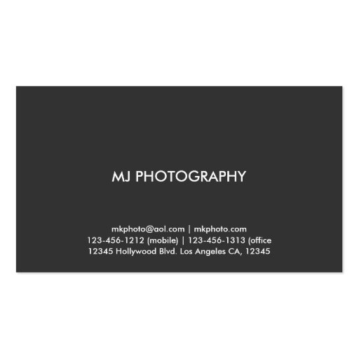 Modern and Minimal Professional Business Cards (back side)