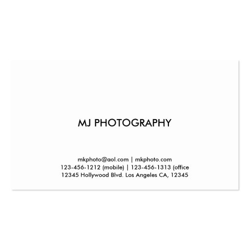 Modern and Minimal Professional Business Cards (back side)