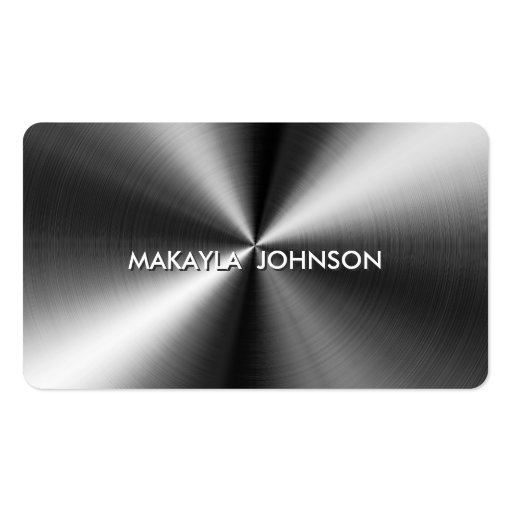 Modern and Minimal Professional Metallic Business Card Template (front side)