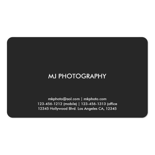 Modern and Minimal Professional Metallic Business Card Template (back side)