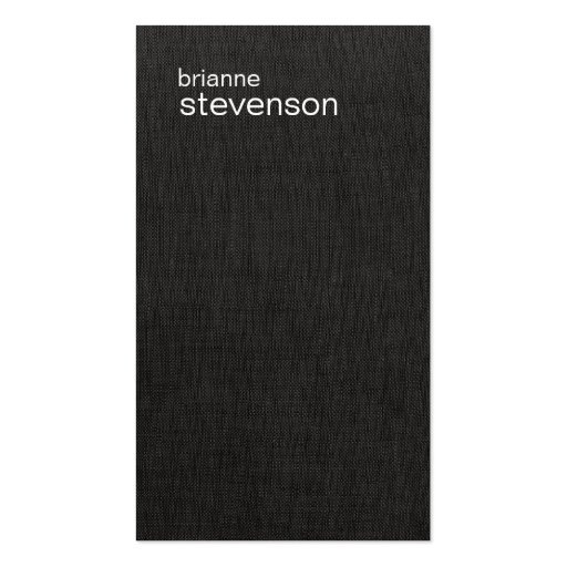 Modern and Minimalistic Faux Linen  Business Card (front side)