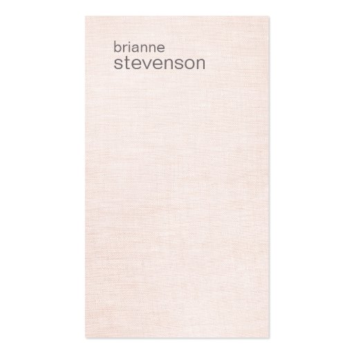 Modern and Minimalistic Light Pink Business Card (front side)