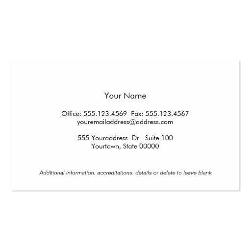 Modern and Simple Attorney White Business Card (back side)