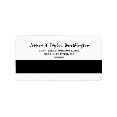 Modern and Simple Style Black and White Custom Address Labels