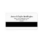 Modern and Simple Style Black and White Custom Address Labels
