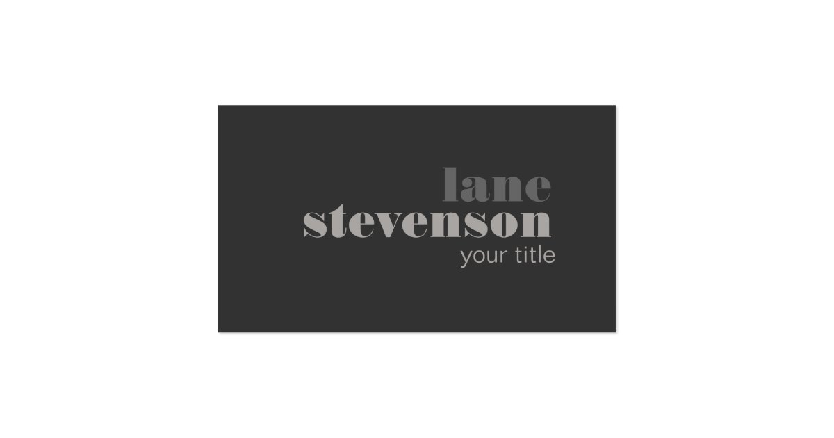 modern and sophisticated bold font black business card fonts for business cards