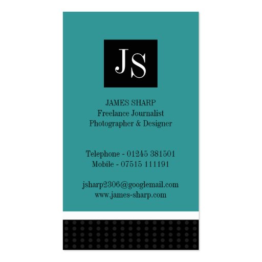 Modern and Trendy  Business Cards (back side)