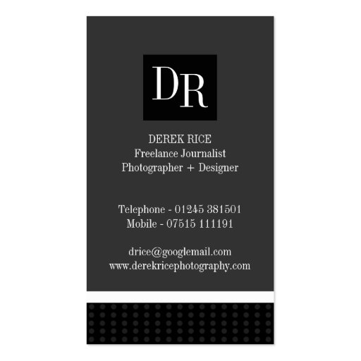 Modern and Trendy  Business Cards (back side)