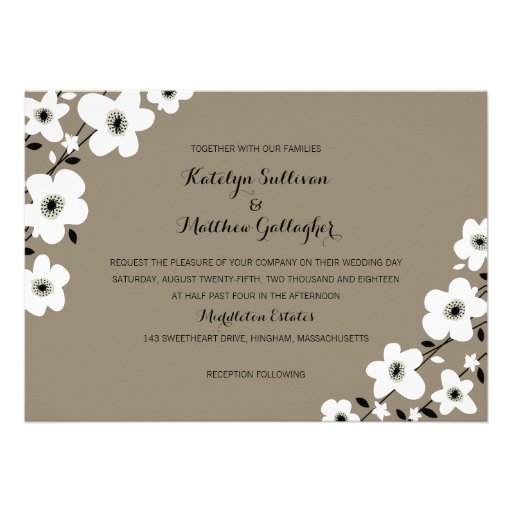 Modern Anemone | Wedding Personalized Announcements