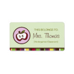 Modern Apple Teacher Label
