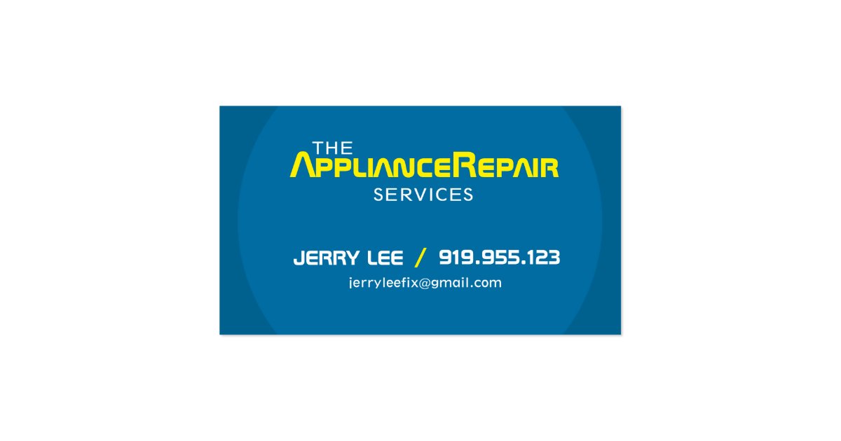 Modern Appliance Repair Business Cards Template Zazzle