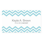 Modern aqua chevron pattern business card