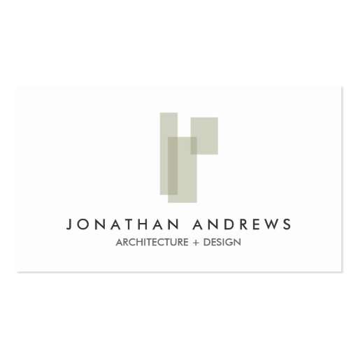 MODERN ARCHITECT CONSTRUCTION LOGO Business Card (front side)