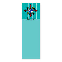Modern arrows on blue tile business card template