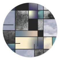 Modern Art Abstraction Round Stickers