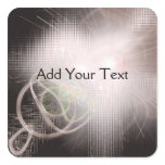 Modern Art Cubes and Swirls Square Sticker