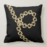 Modern Art Deco Gold Chain Design Throw PIllow pillows