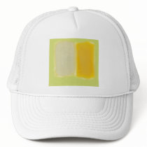 Modern art minimalist painting sunny warm colorful hats