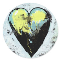 Modern art romantic bold heart messy fun painting stickers