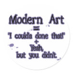 Modern Art Round Stickers