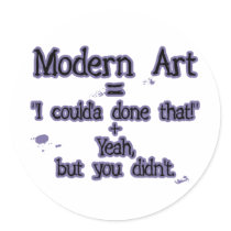 Modern Art Round Sticker