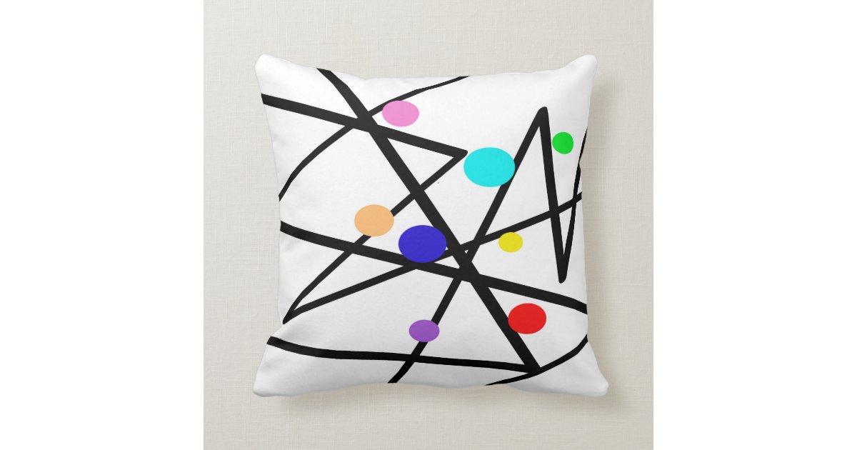 modern art throw pillow abstract design Zazzle