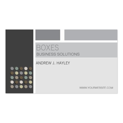 Modern Artist Abstract Grid Monochrome Fuzzy Dots Business Card (front side)