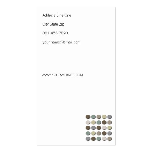 Modern Artist Abstract Grid Monochrome Fuzzy Dots Business Cards (back side)