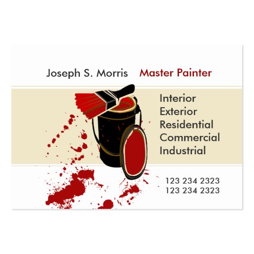 Modern Artist Skilled House Painting Business Card Templates (front side)